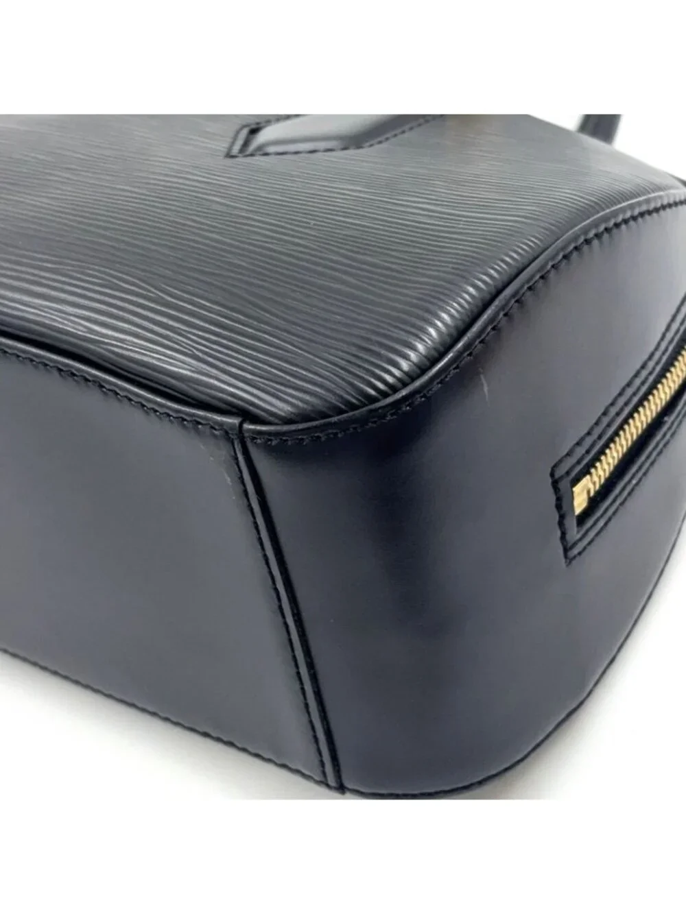 Louis Vuitton Jasmine Epi Noir Leather Black Handbag Gold